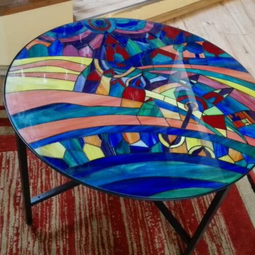 Hundertwasser asztal